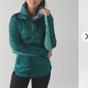 Lululemon Down For A Run Pullover In Forage Green